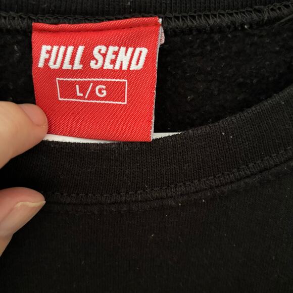 Full Send Nelk Boys Reaper Crewneck Sweatshirt Misfits Homage Size Large - Picture 3 of 5